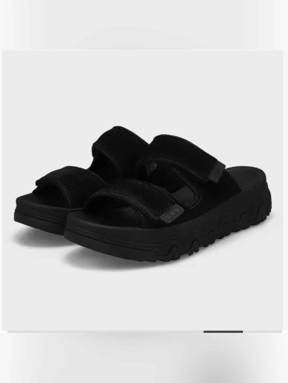 NWT UGG Captrail Strap Slides Black Women’s Size 8 Comfort Sandals